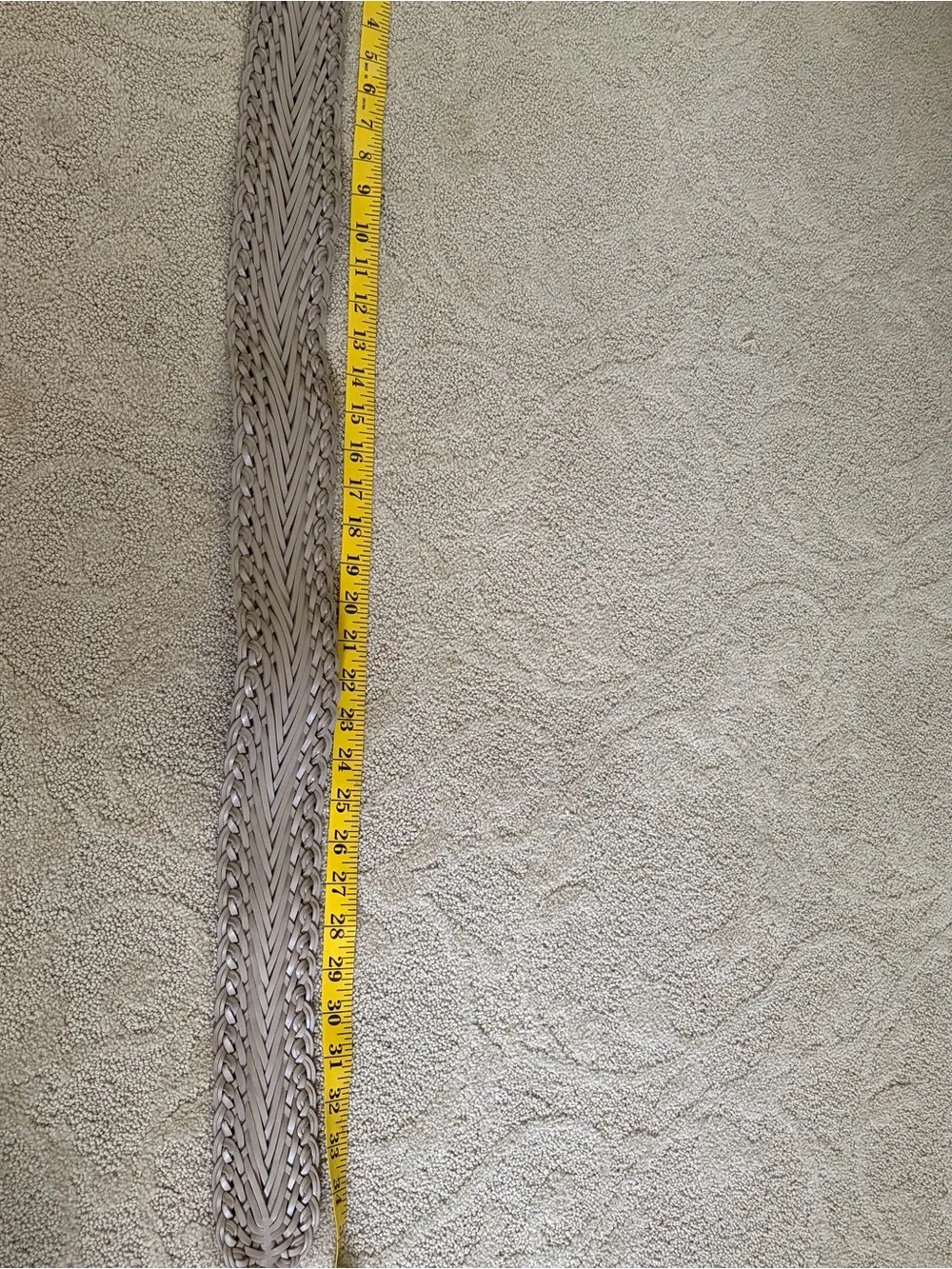 Talbots Taupe Braided Leather Belt with Buckle Sz Small